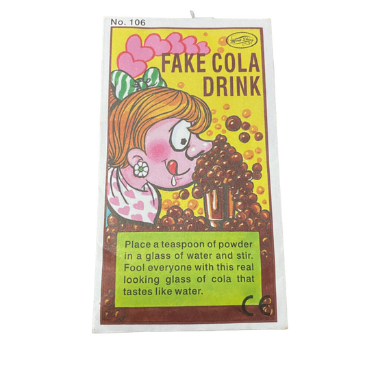 Jokez 'n' Prankz Fake Cola Drink (Envelope) Front