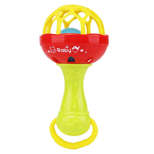 Intelligence Grasping Gums Plastic Hand Bell Rattle Toy