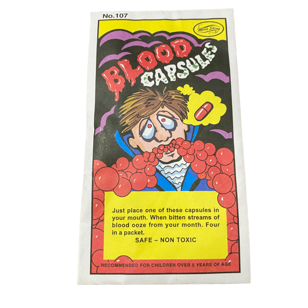 Jokez 'n' Prankz Blood Capsules (Envelope) Front