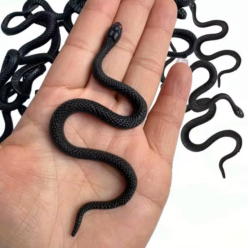 Mini Black Rubber Fake Snake - JokersWorld.co.uk