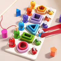 Wooden Magnetic Clip Bee Set Pillar Building Toy