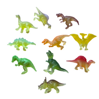 10 Pcs Glow / None Glow in the Dark Dinosaurs (Assorted)