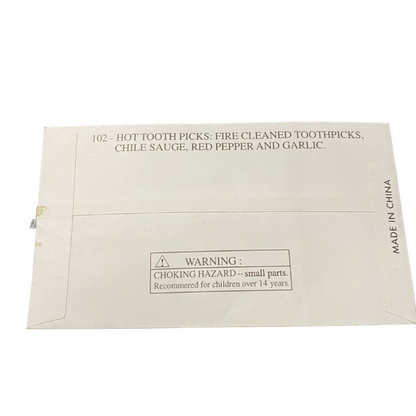 Jokez 'n' Prankz Hot Toothpicks (Envelope) Back