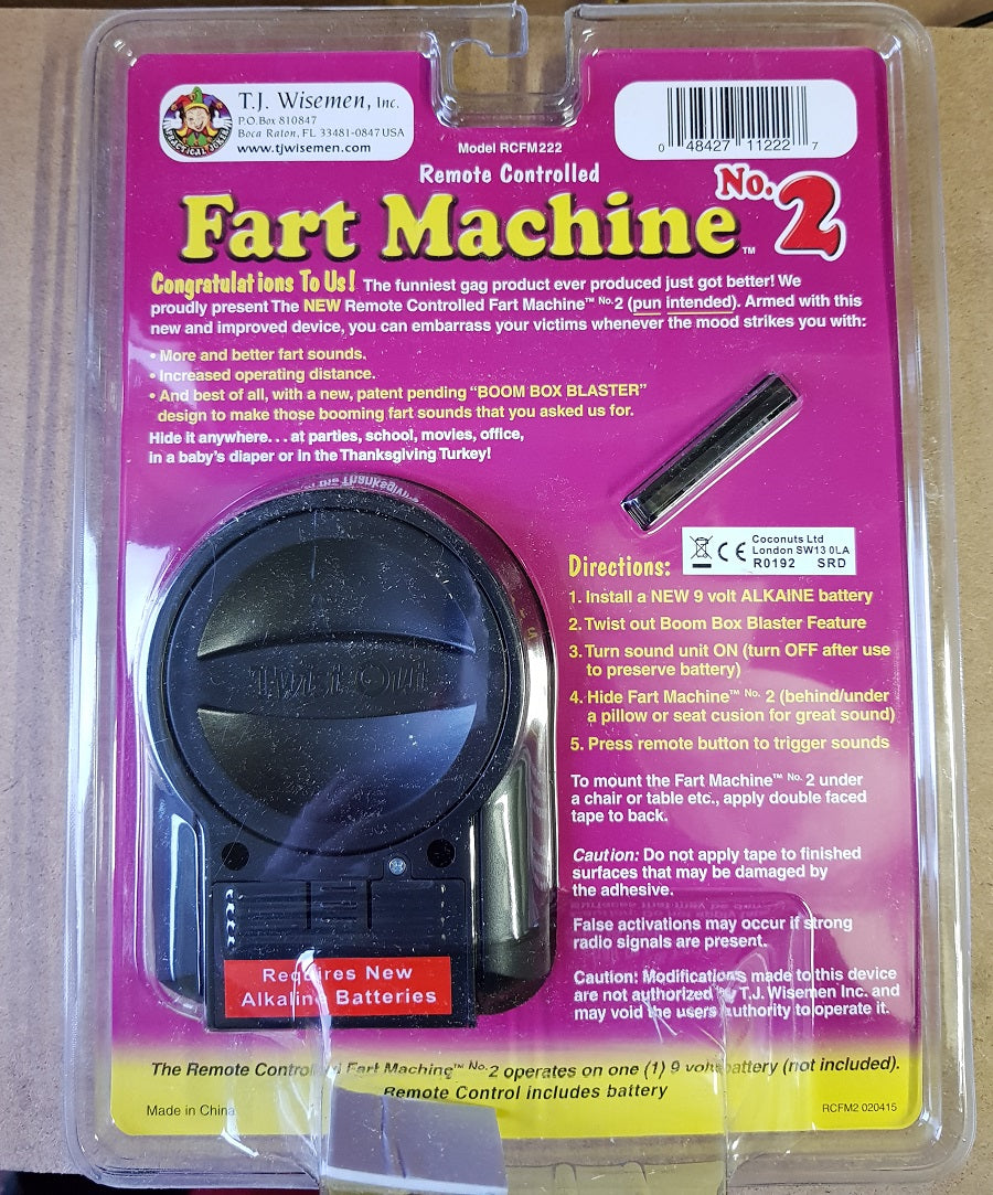 TJ Wisemen Remote Control Fart Machine No.2